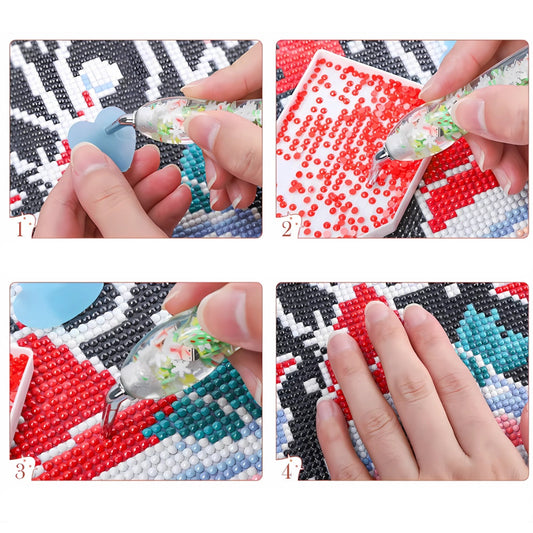 Red Rose Diamond Painting Pen