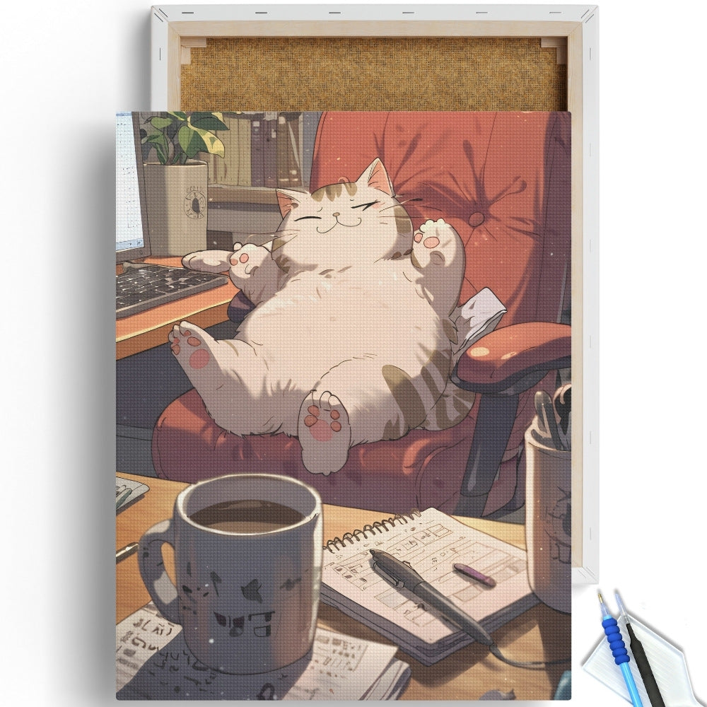 Lazy Office Cat
