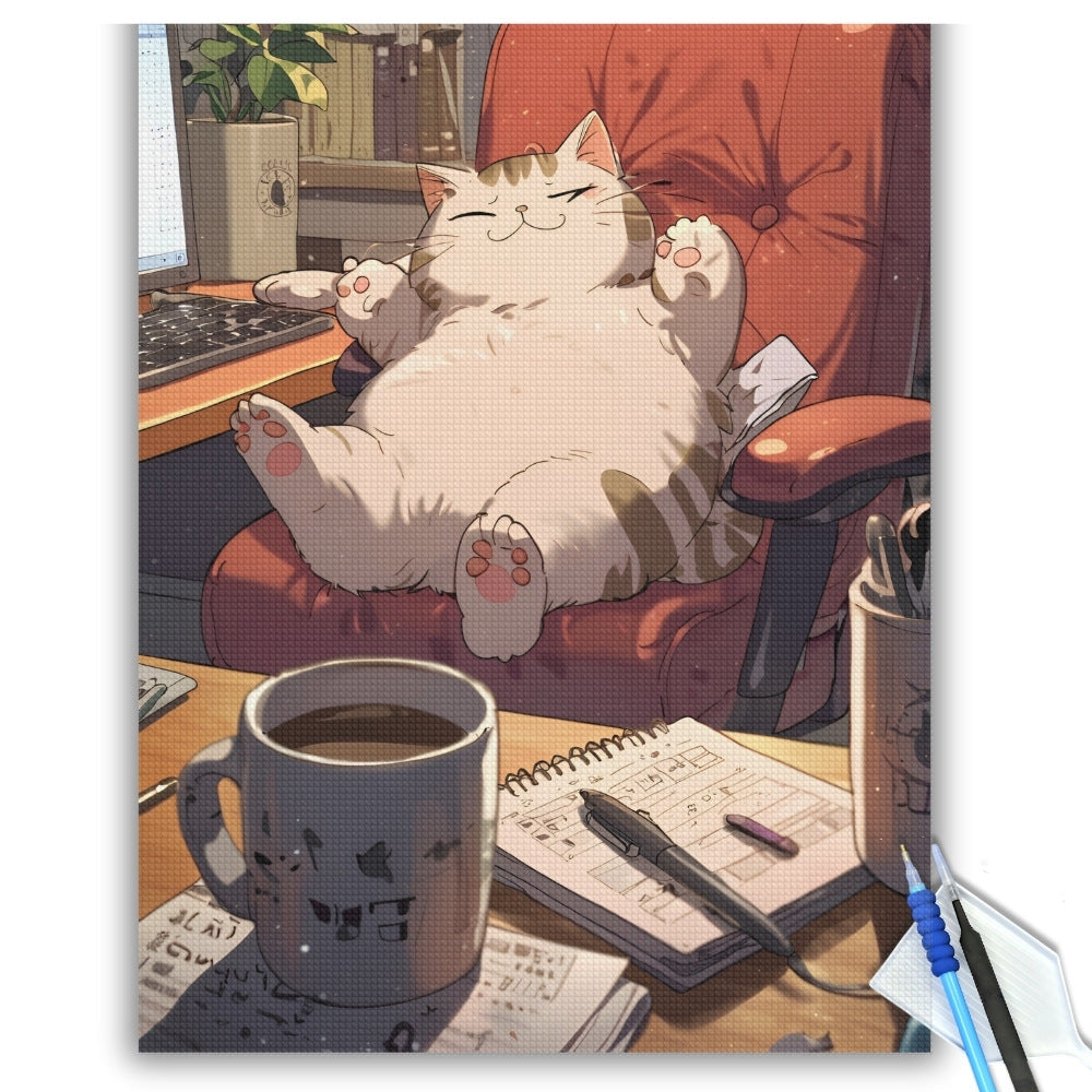 Lazy Office Cat