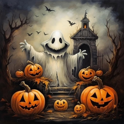 Ghost House Pumpkin