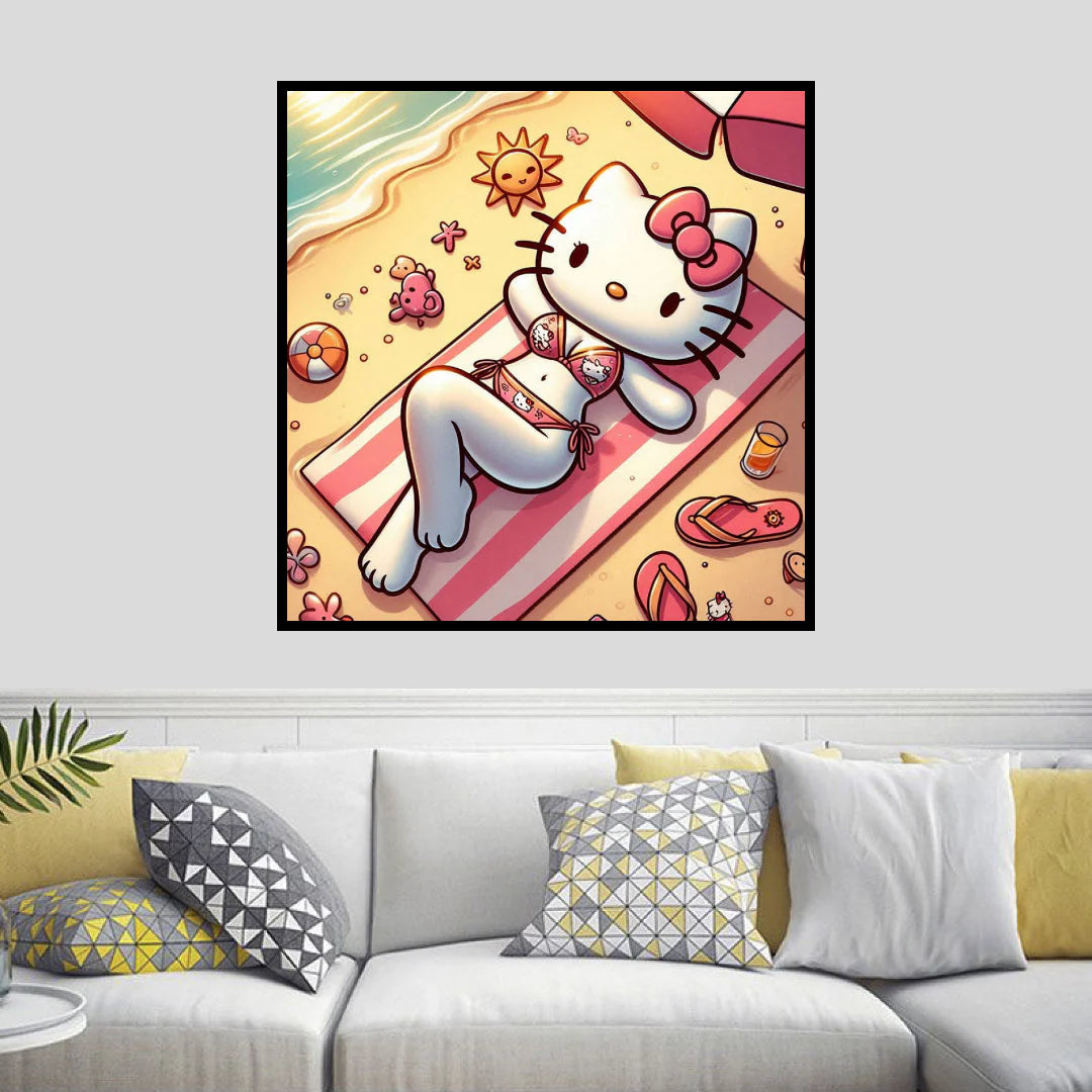 Hello Kitty Sunbathing