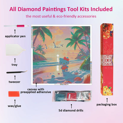 Cute Hello Kitty at the Beach