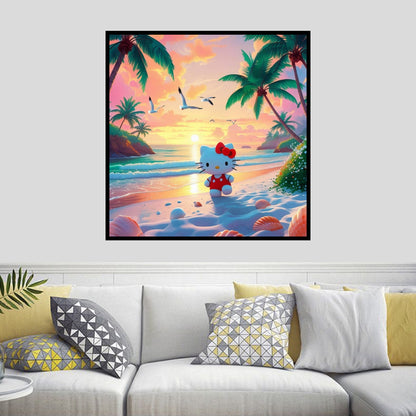 Cute Hello Kitty at the Beach